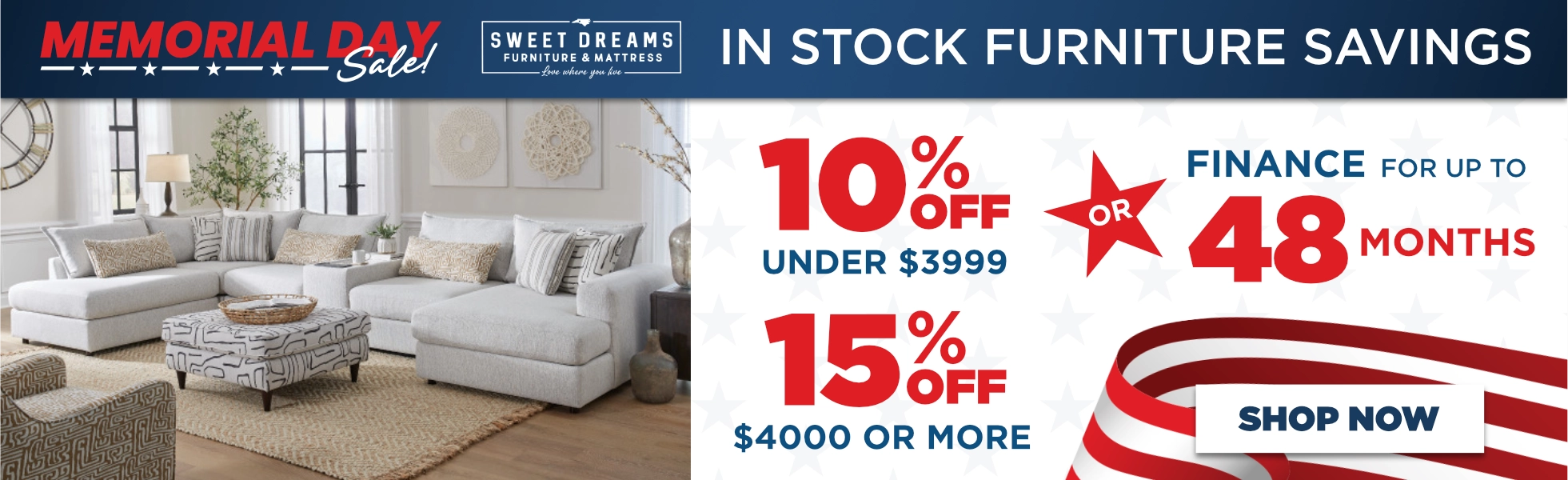 Memorial Day In-Stock Furniture Sale!